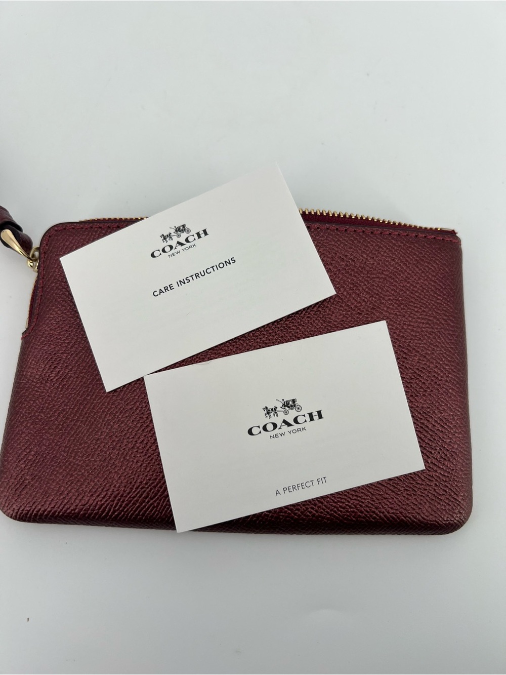 Coach Burgundy Wristlet Clutch - Picture 6 of 6